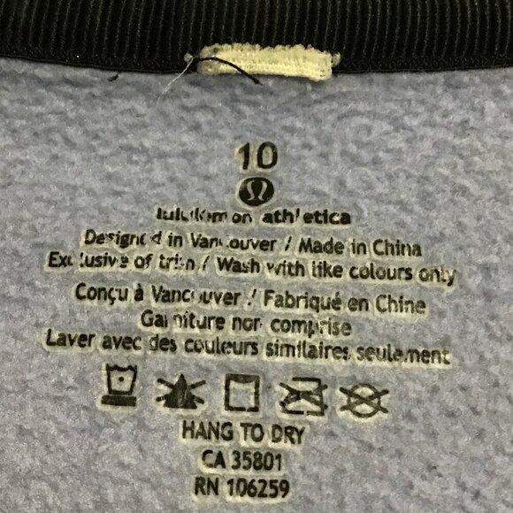 Lululemon Special Edition Scuba Hoodie Om Namaste Sea Stripe Polar Haze Size 10 - Picture 13 of 14